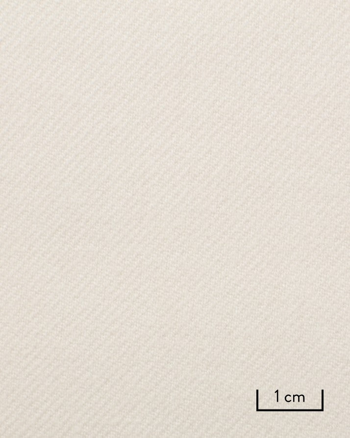 Off White Brushed Cotton Twill shirt fabric by Canclini