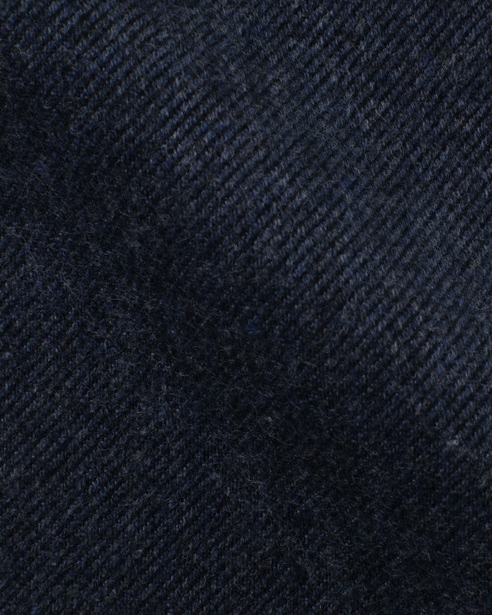 Navy Brushed Cotton Twill shirt fabric by Canclini