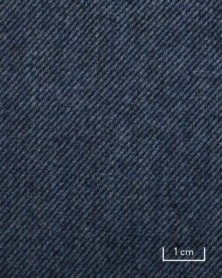 Dark Blue Brushed Cotton Twill shirt fabric by Canclini
