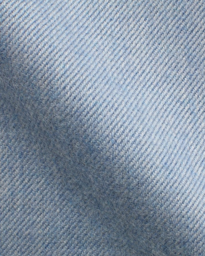 Light Blue Brushed Cotton Twill shirt fabric by Canclini