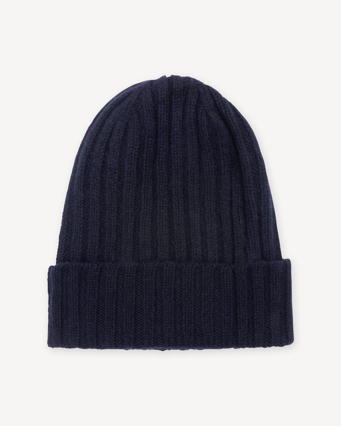 Navy beanie in lambswool