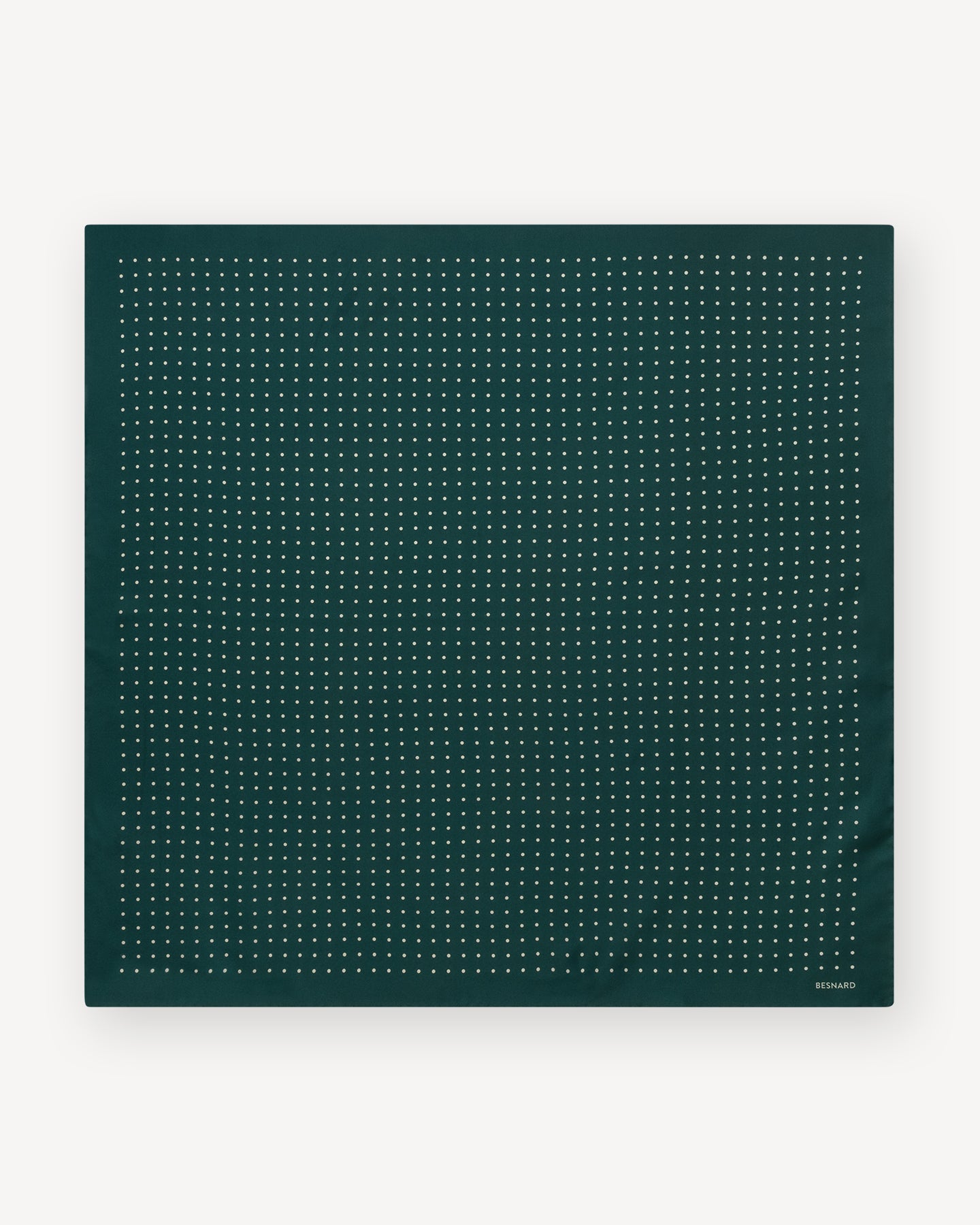 Dark Green Polka Dot Silk Neckerchief