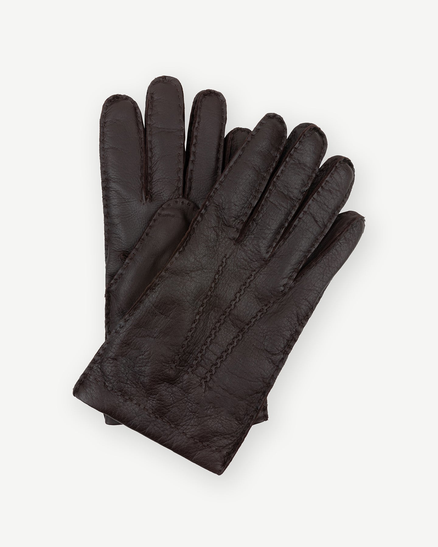 Brown deerskin gloves