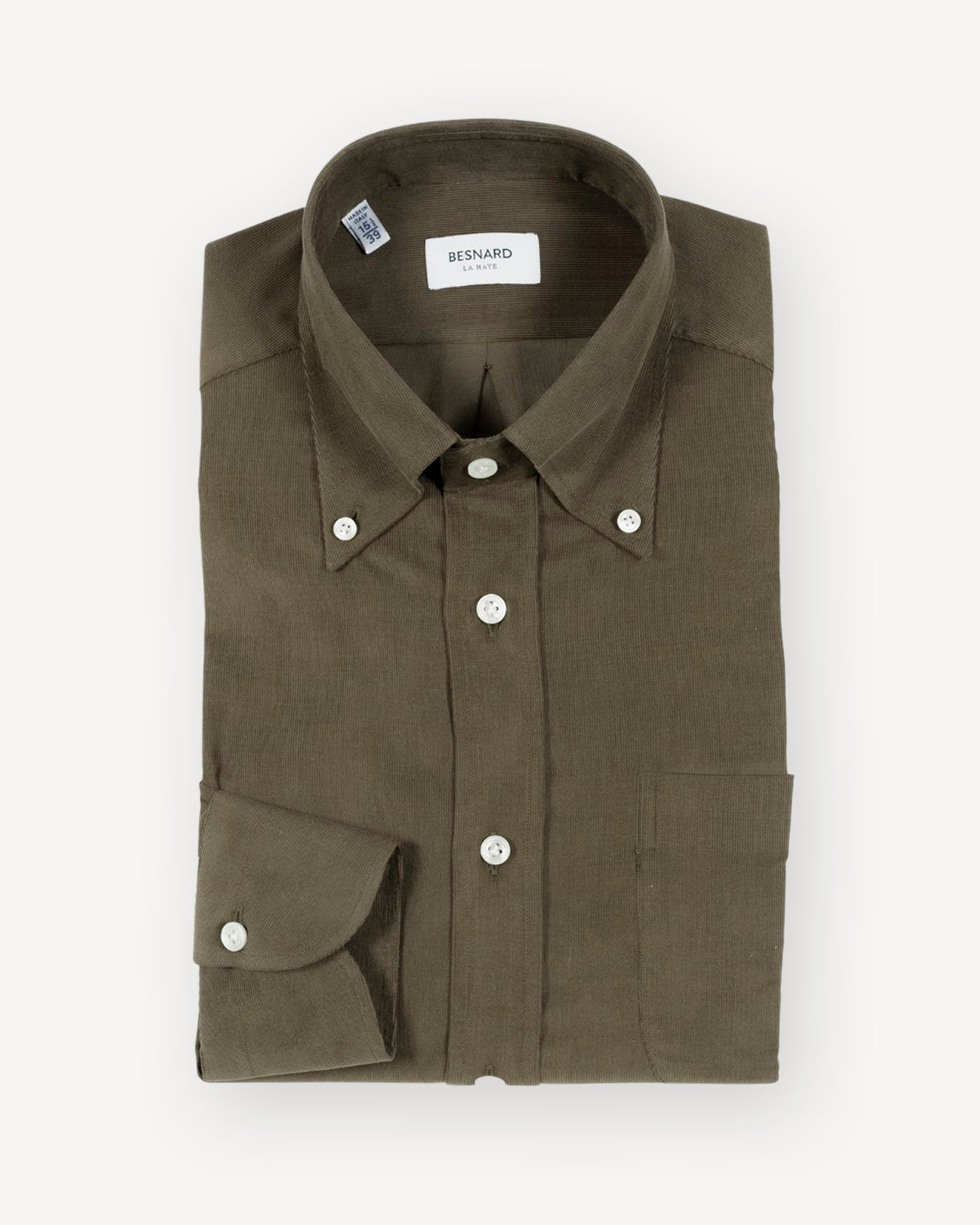 green corduroy button down shirt