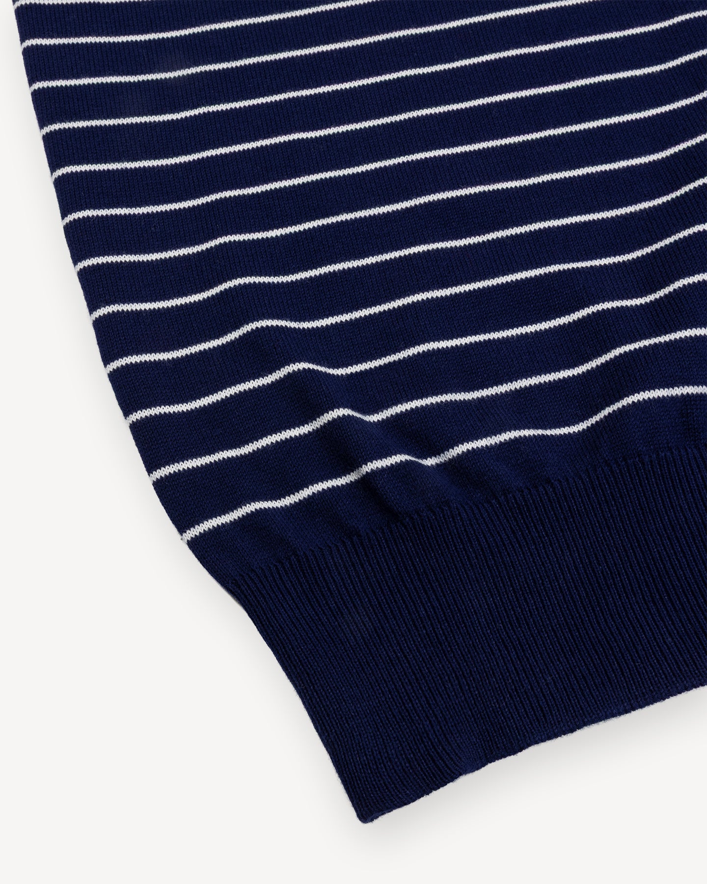 Navy White Breton Stripe t-shirt with hems
