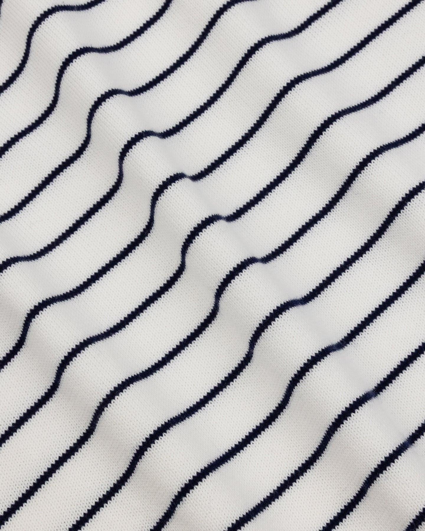 White Navy Breton Stripe knitted