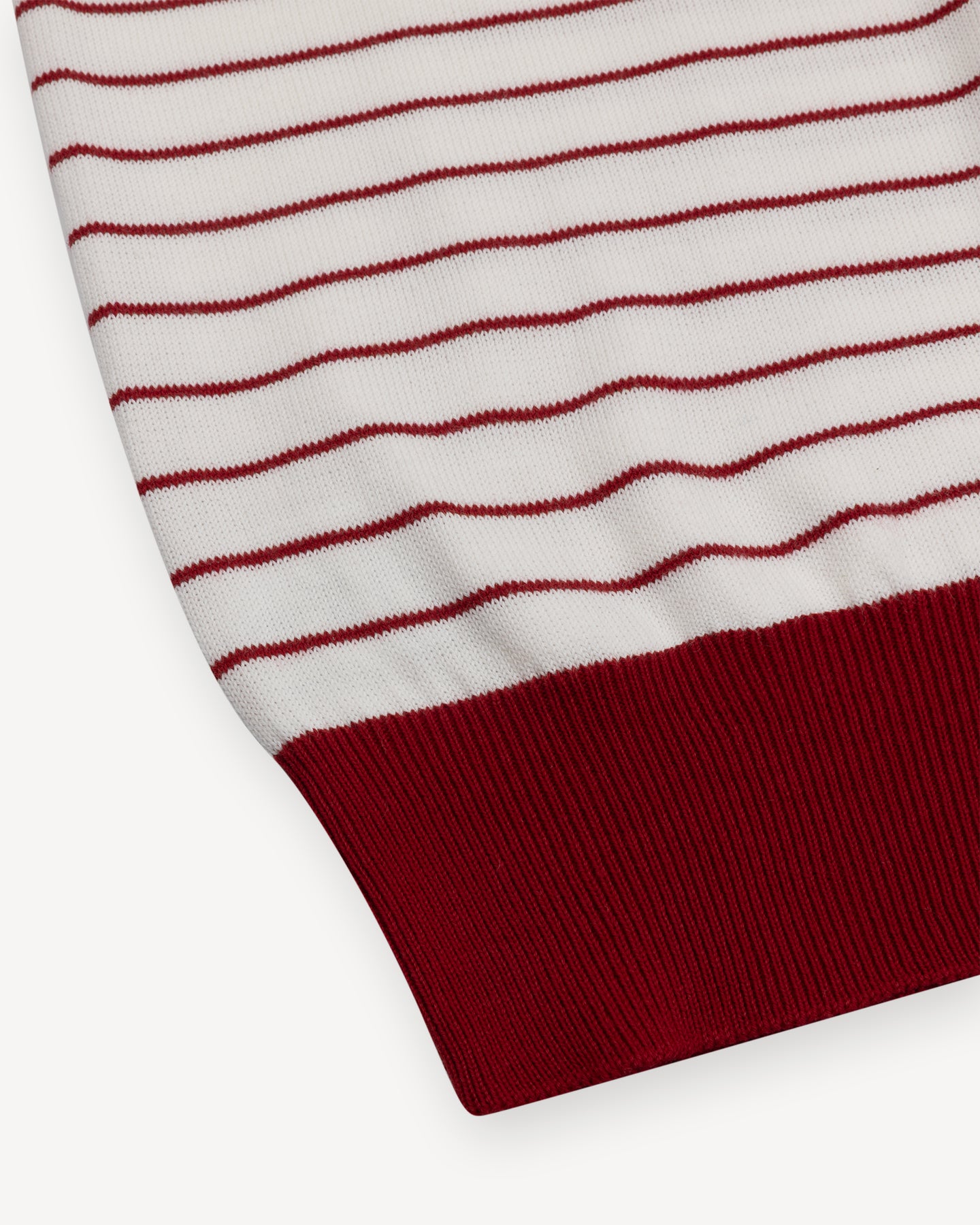 White Red Breton Stripe t-shirt with hems
