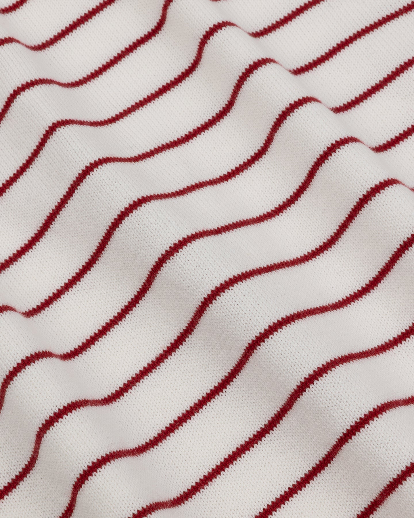 White Red Breton Stripe knitted