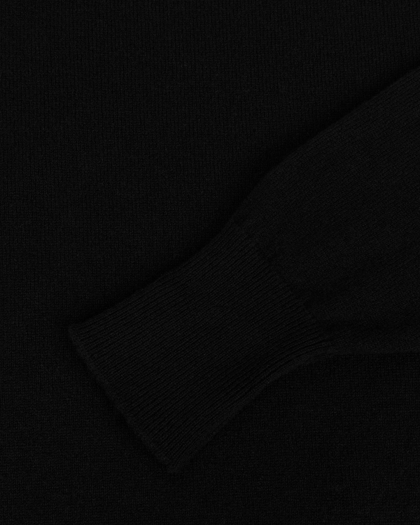 Black Lambswool Roll Neck