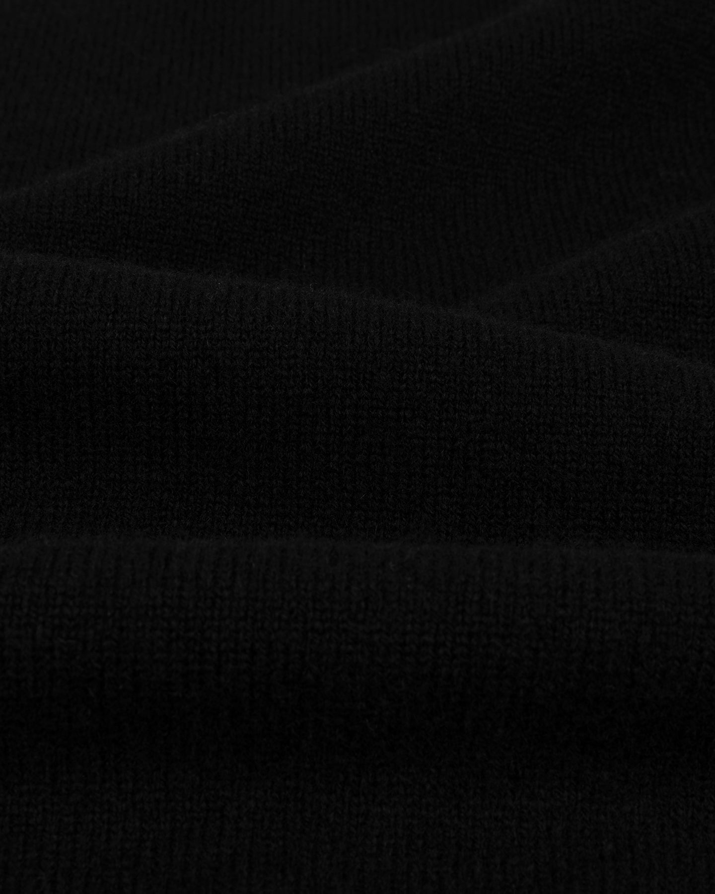 Black Lambswool Roll Neck