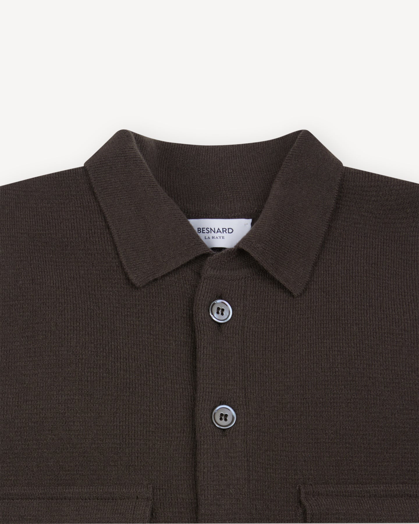 Taupe Wool Cashmere Two Pocket Overshirt