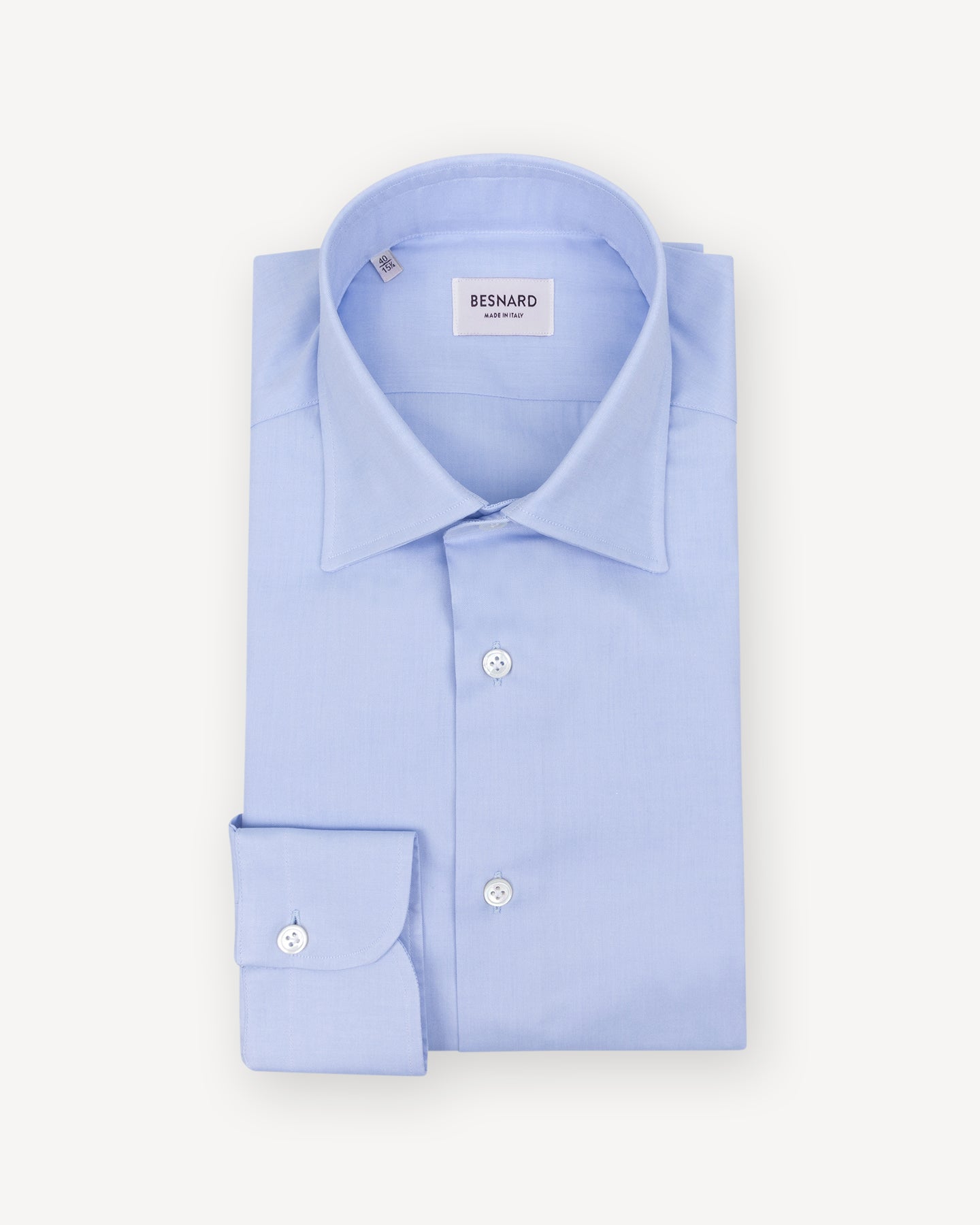 Light Blue Pinpoint Spread Collar Shirt