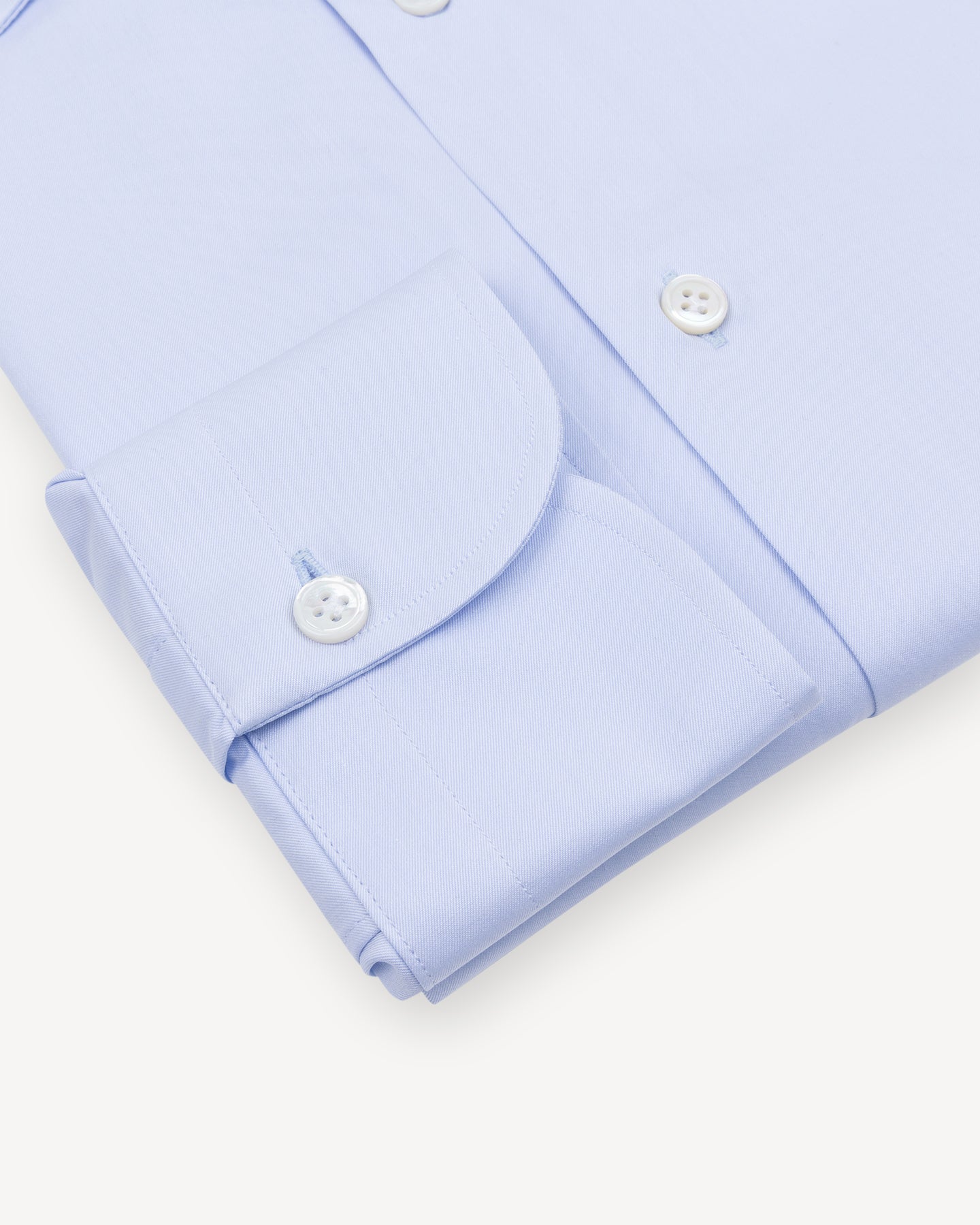 Light Blue Twill Spread Collar Shirt