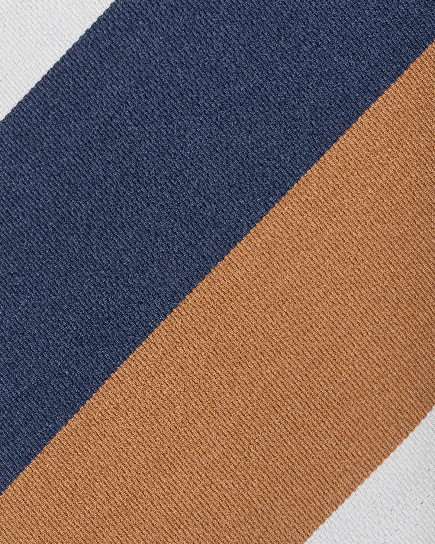 Navy Cream and Ochre Block Stripe Mogador Tie