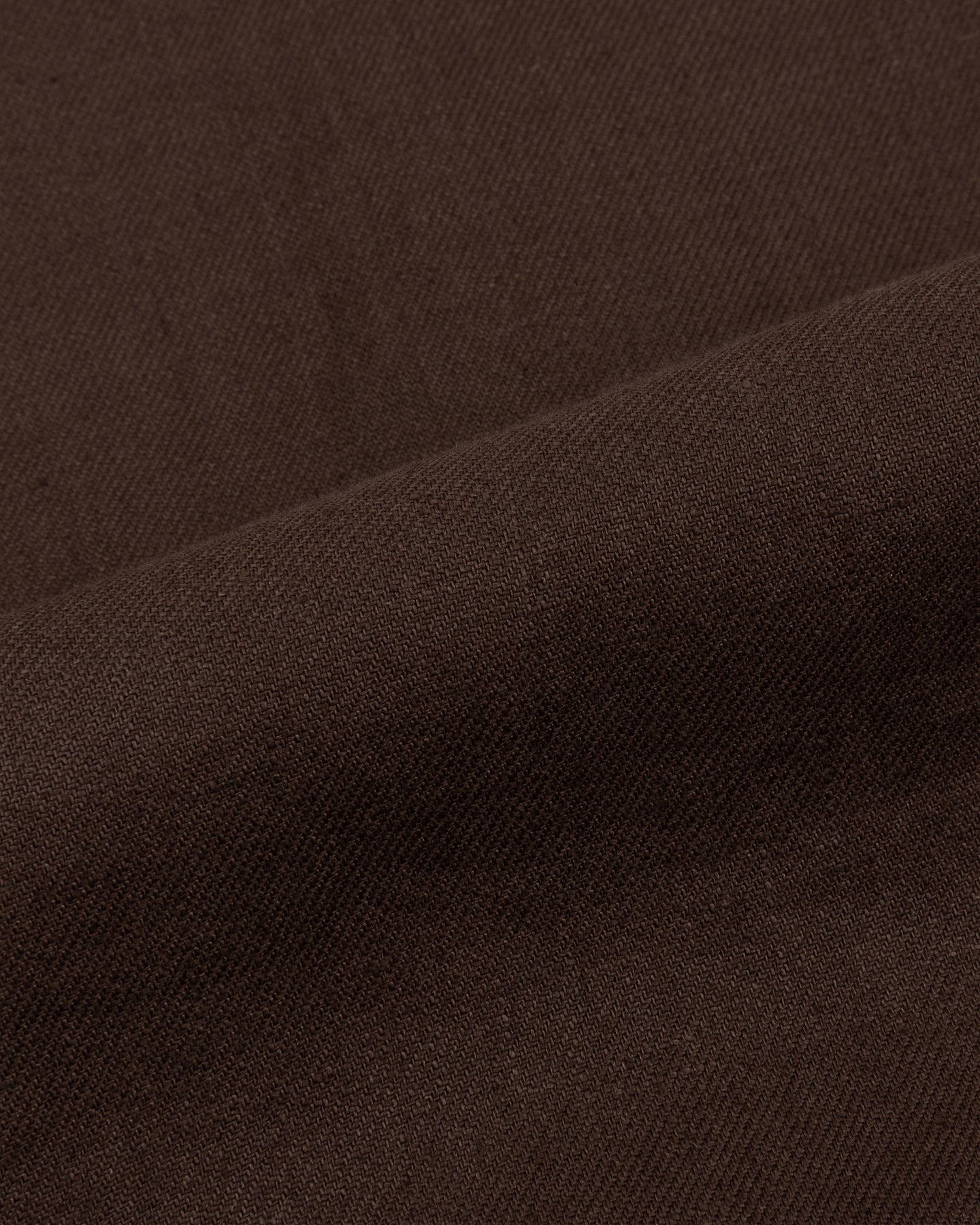 Brown linen twill fabric