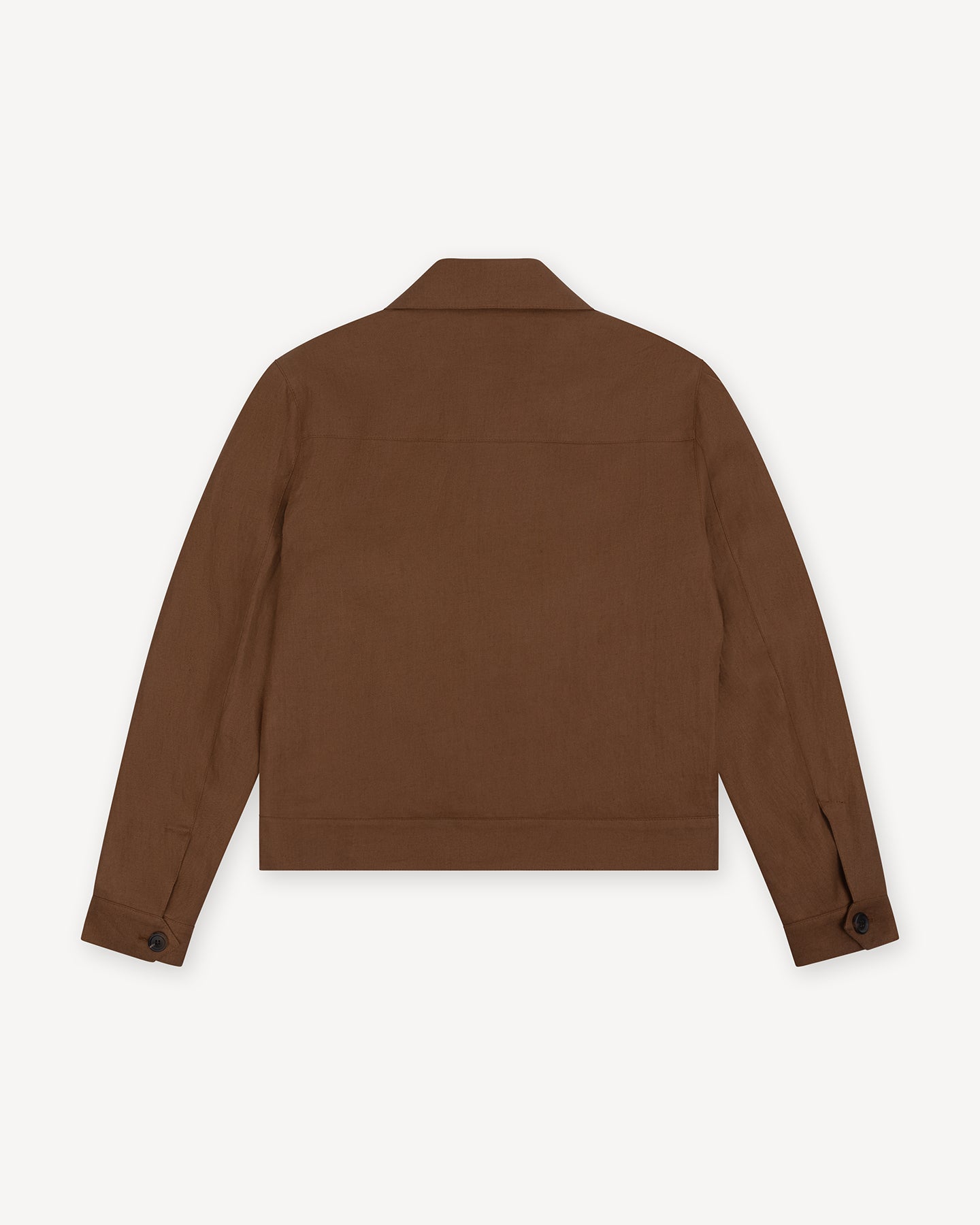 Dark Tan Linen Flight Jacket