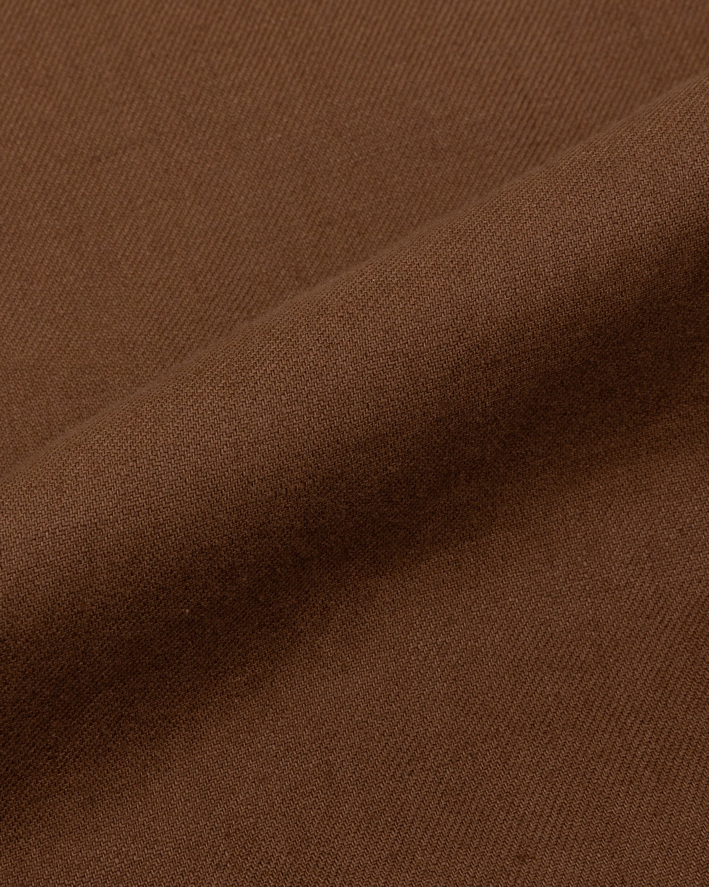Dark tan linen twill fabric