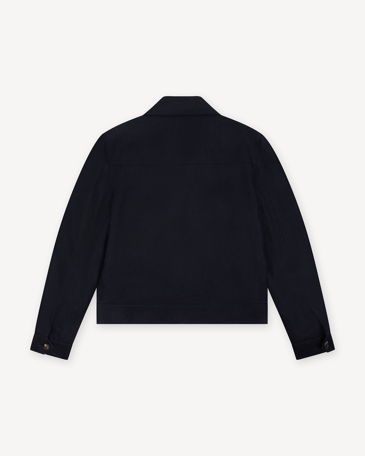 Navy Linen Flight Jacket