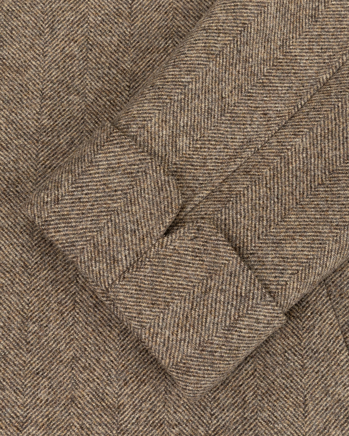 Light brown herringbone coat with turnback cuffs