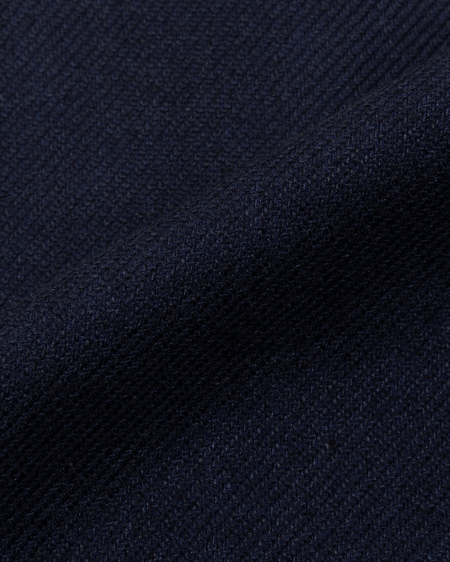 Navy linen silk cotton fabric