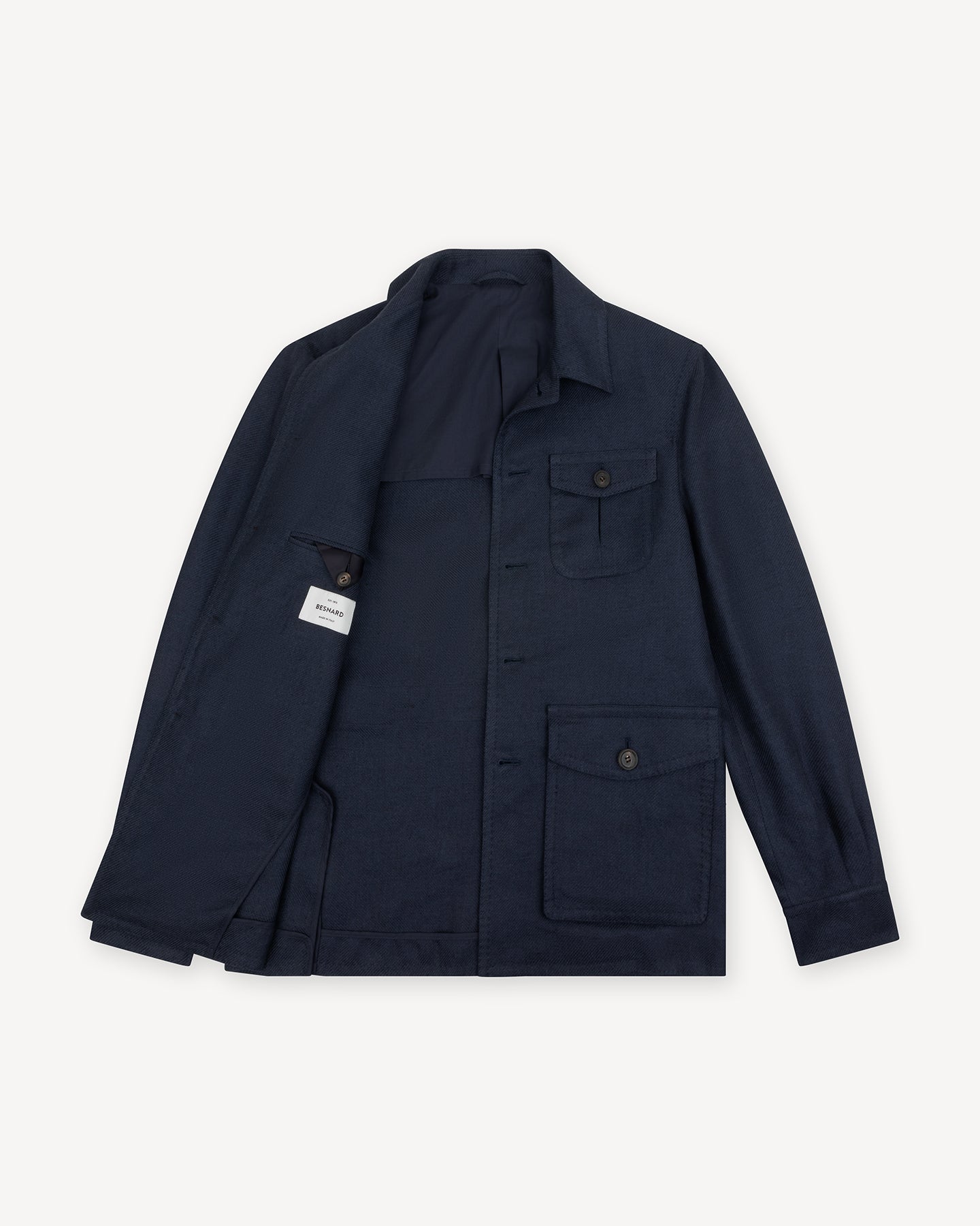 Navy unlined safari jacket