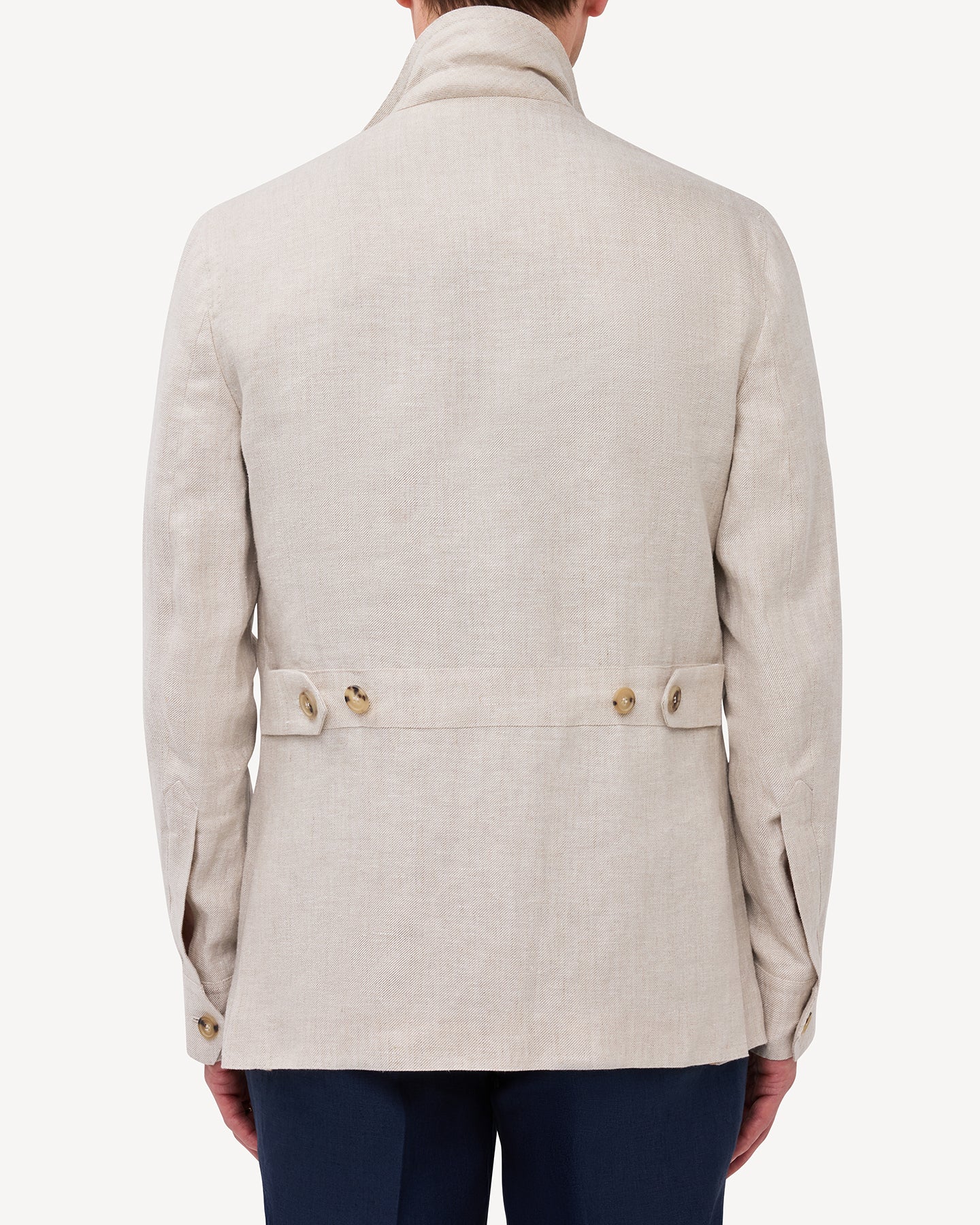 Oatmeal Linen Safari Jacket