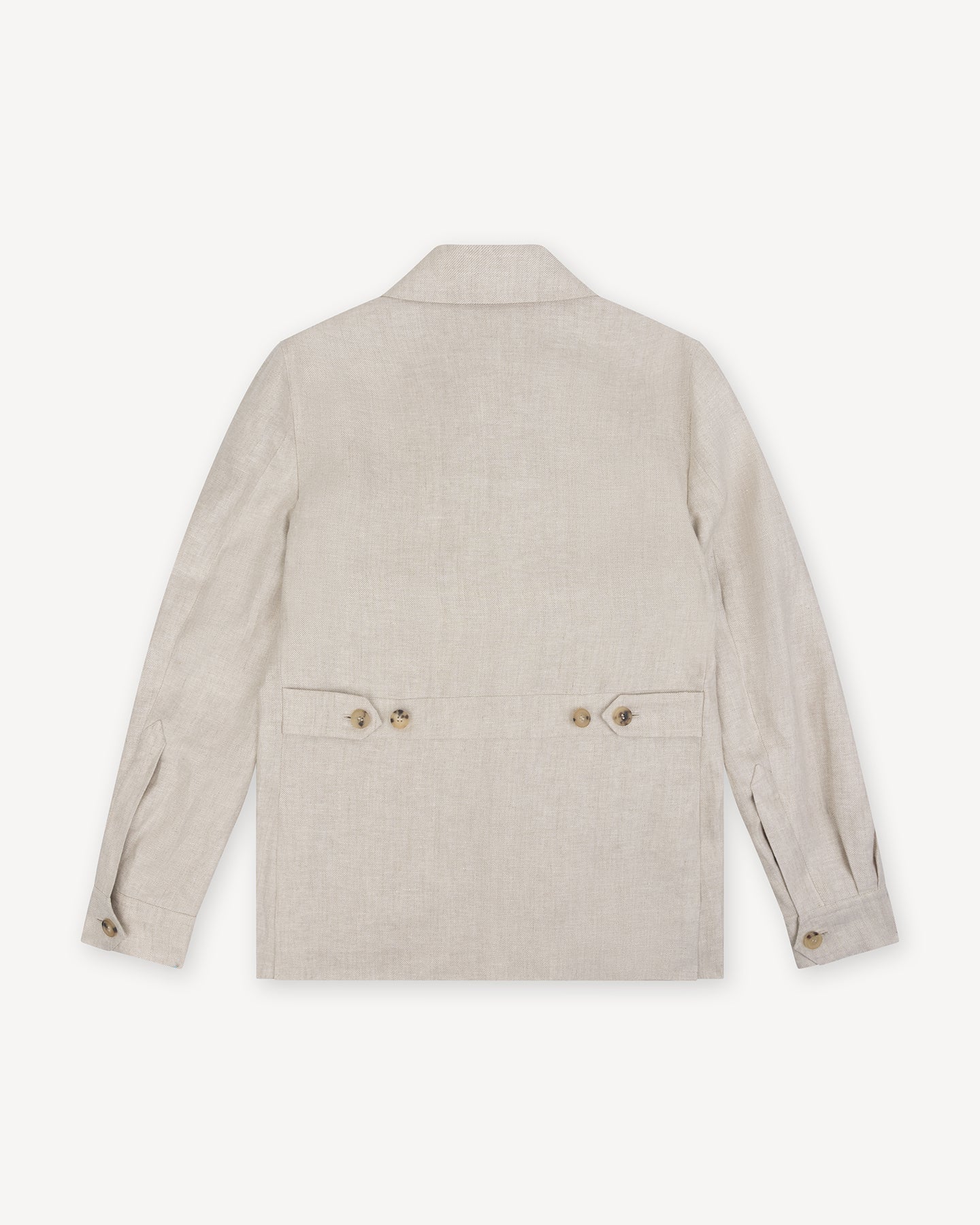 Oatmeal safari jacket with adjustable waistband