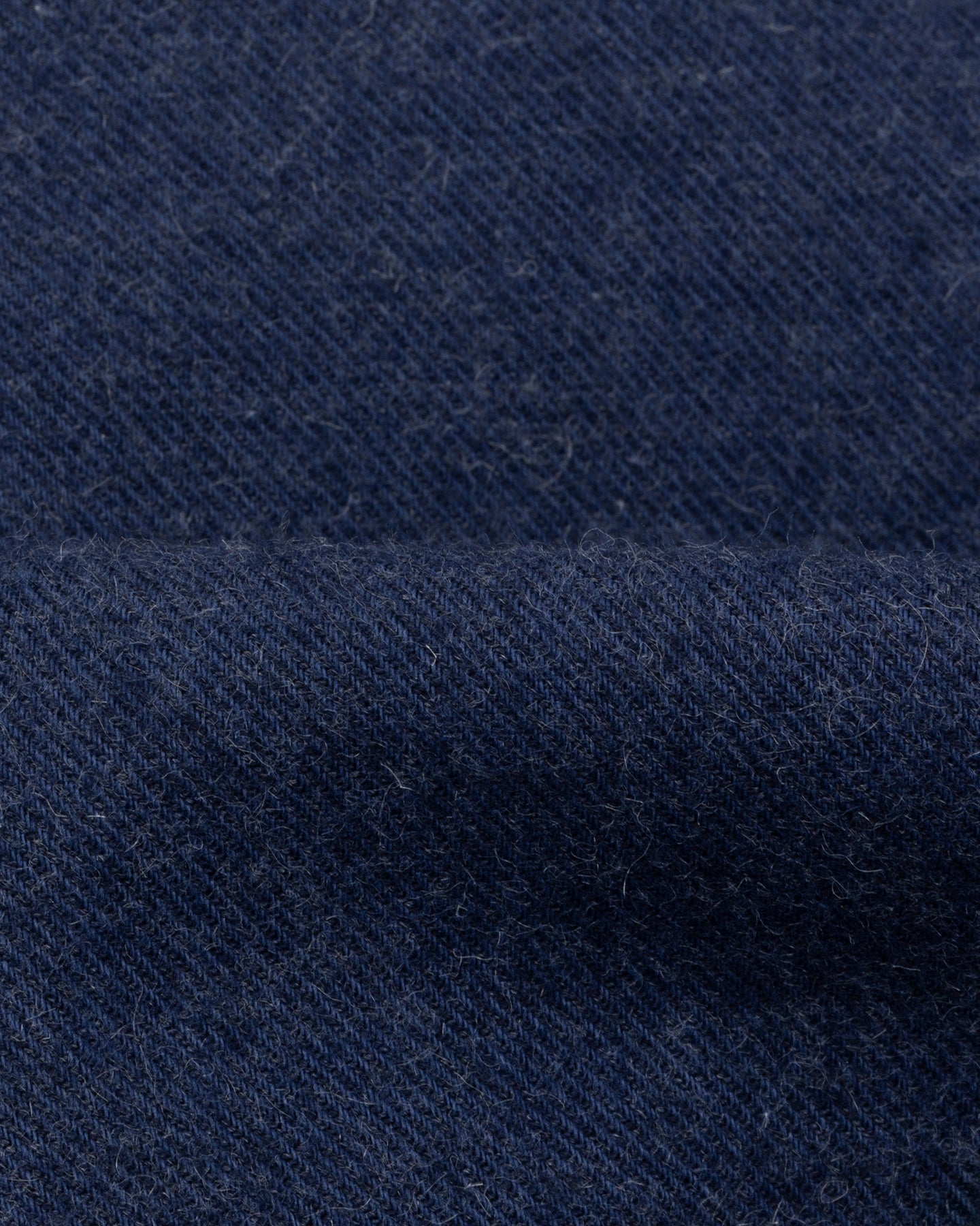 Dark Blue Cotton Cashmere Flannel Button Down Shirt