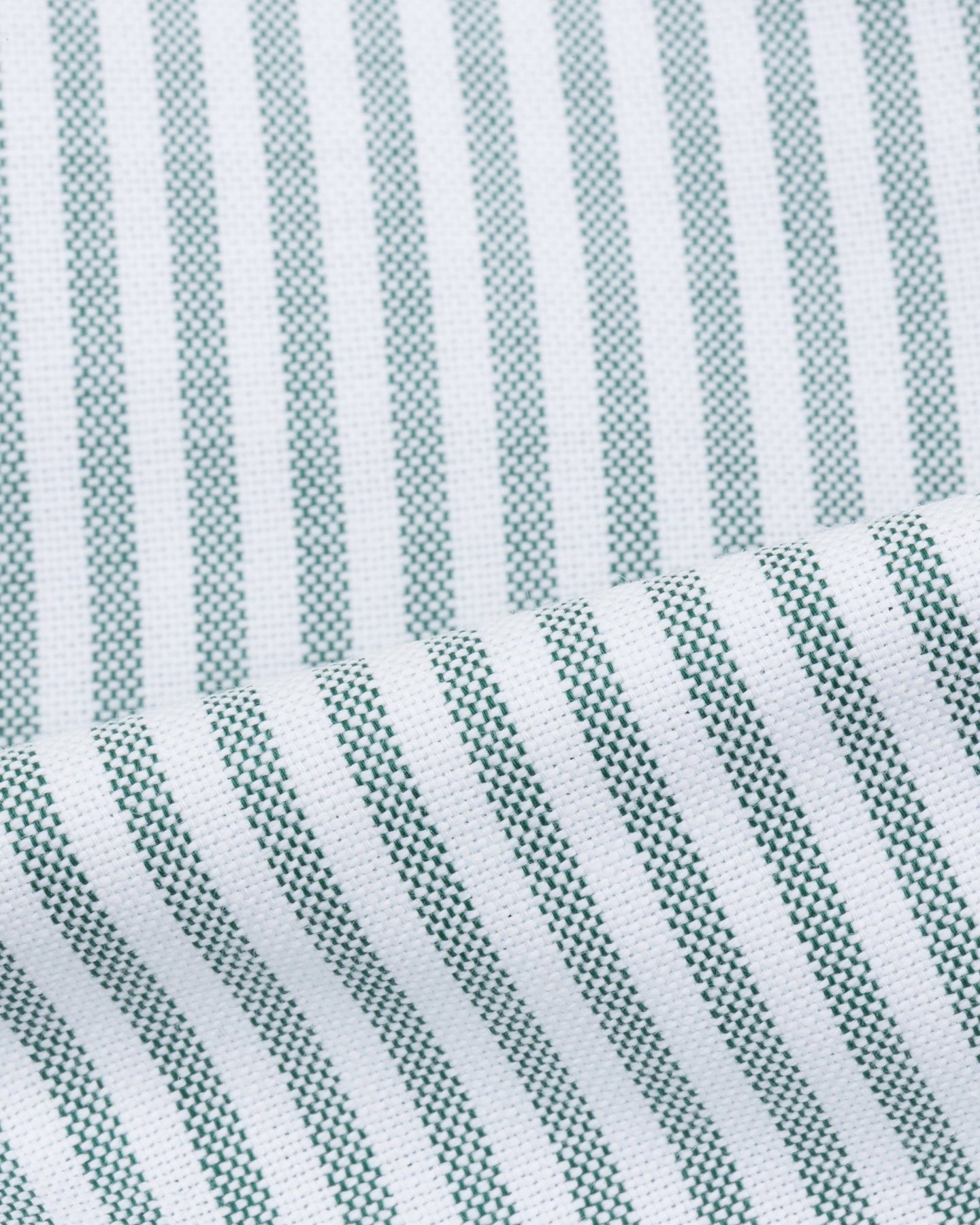 Green University Stripe Oxford Cloth Button Down Shirt