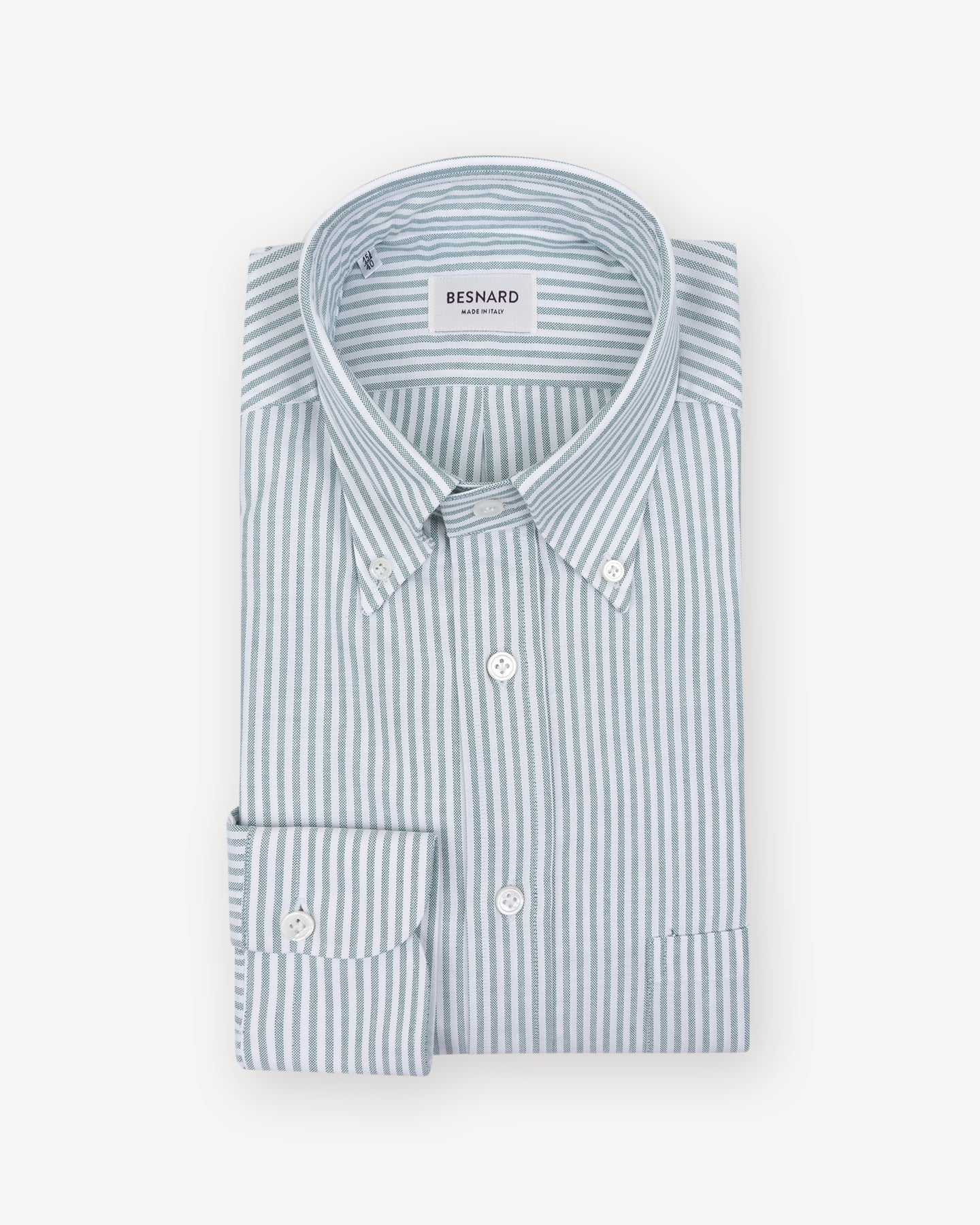 Green University Stripe OCBD Shirt