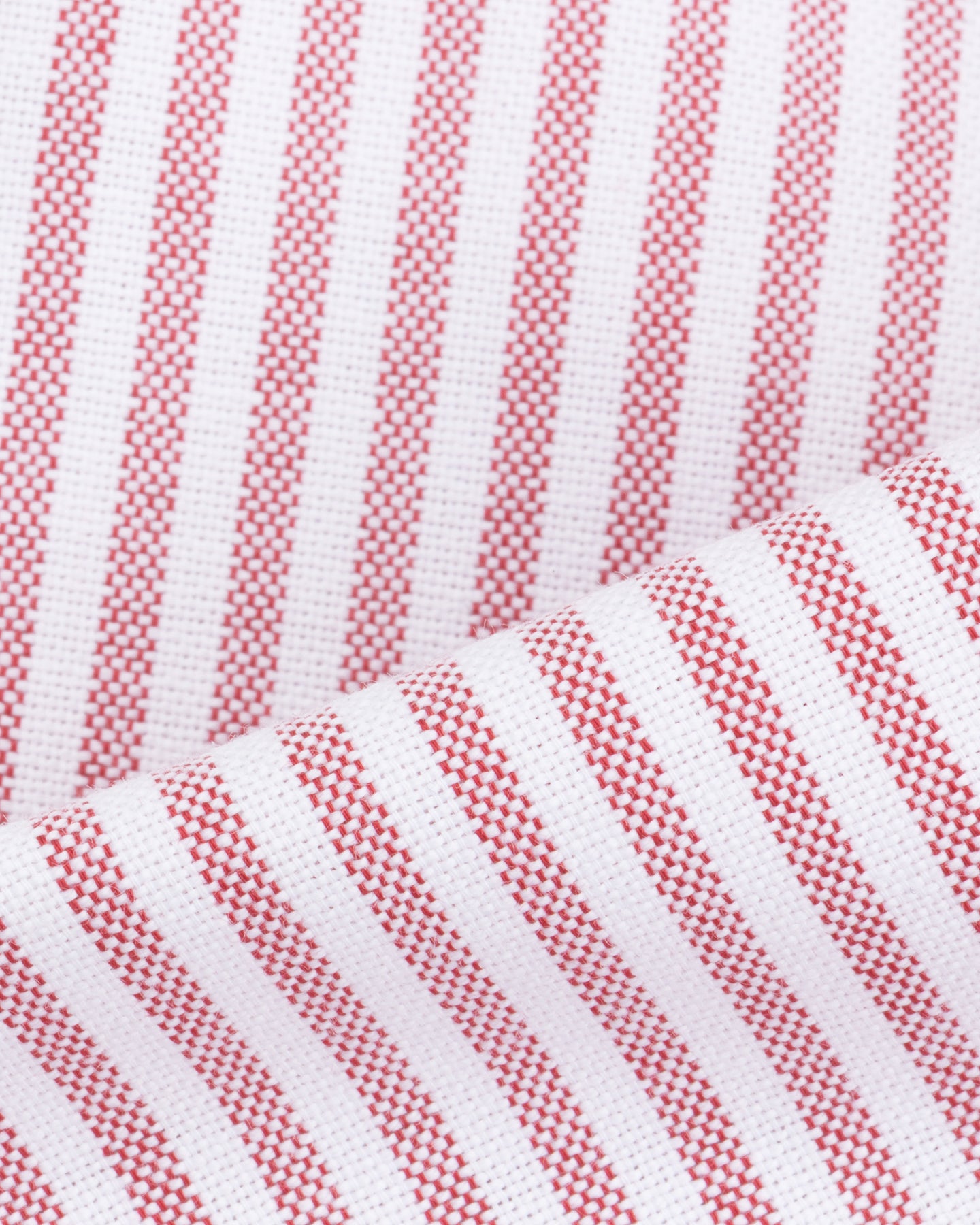 Red University Stripe Oxford Cloth Button Down Shirt