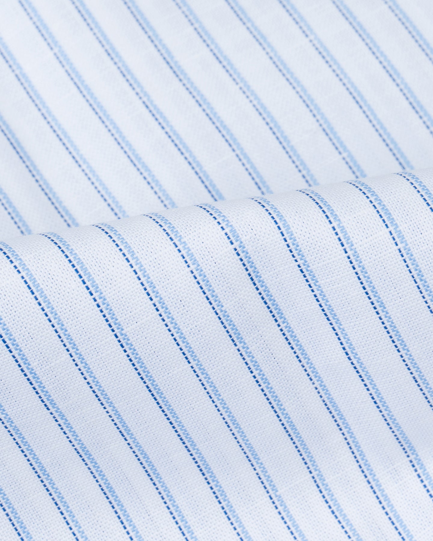 Light blue shadow stripe cotton linen oxford shirt fabric