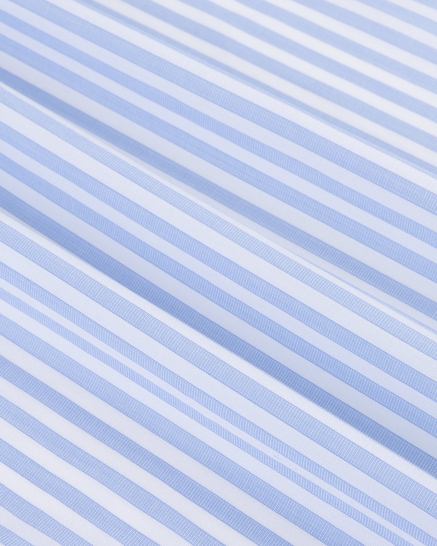 Light blue end-on-end candy stripe fabric