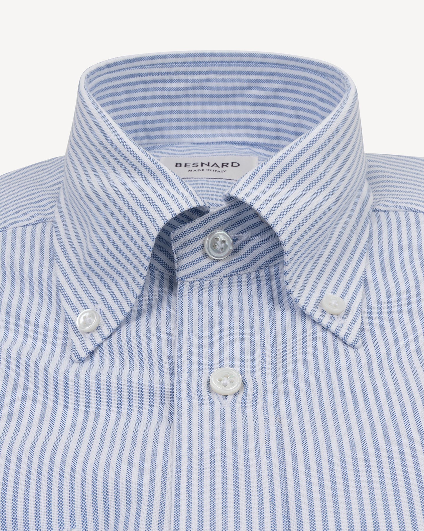 Blue University Stripe Oxford Cloth with soft collar