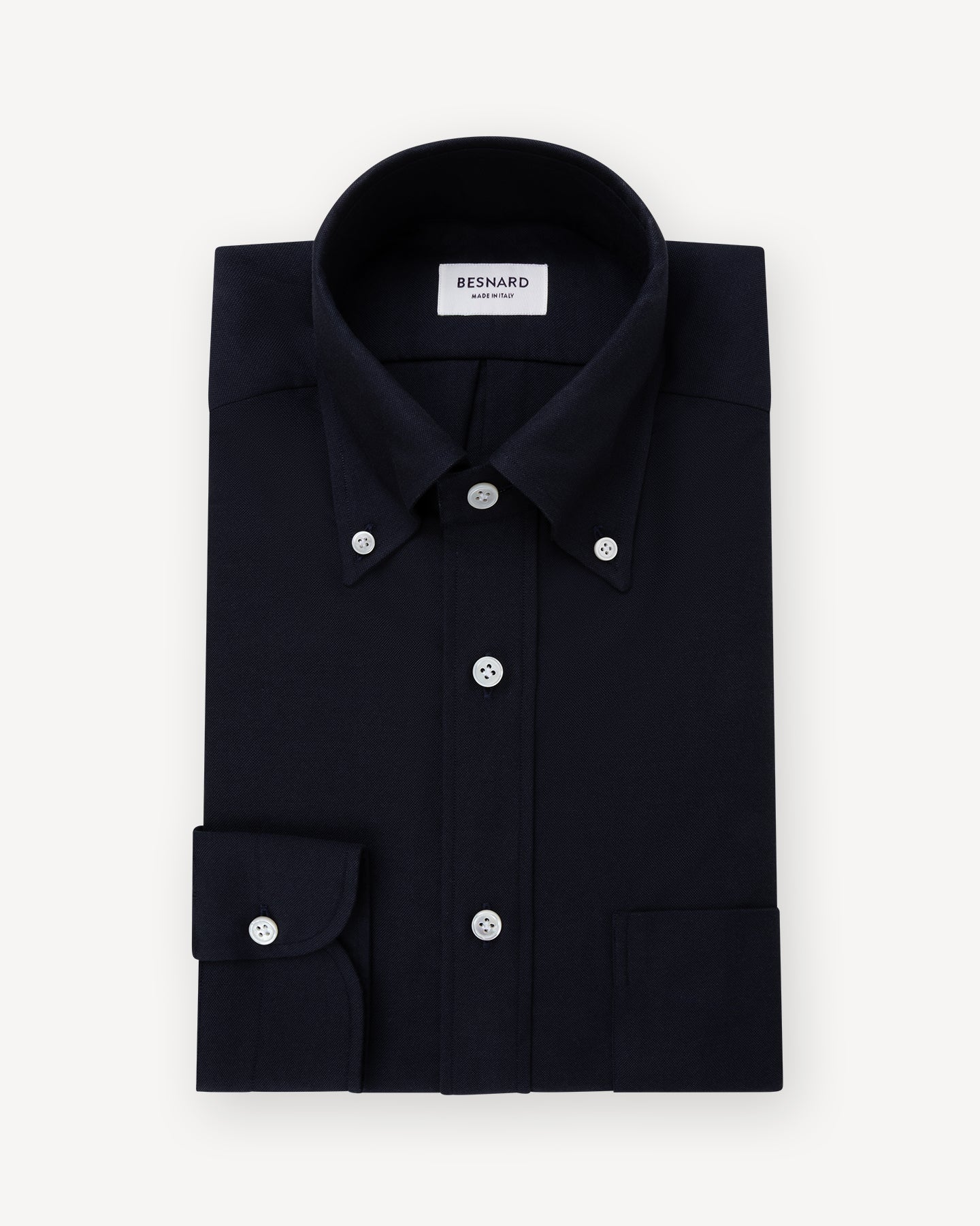 Navy Oxford Cloth Button Down Shirt