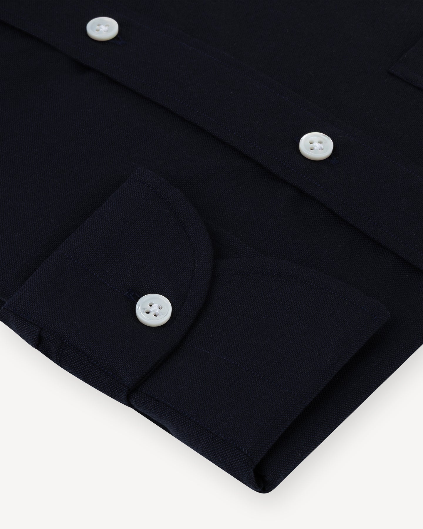 Navy OCBD with single cuffs