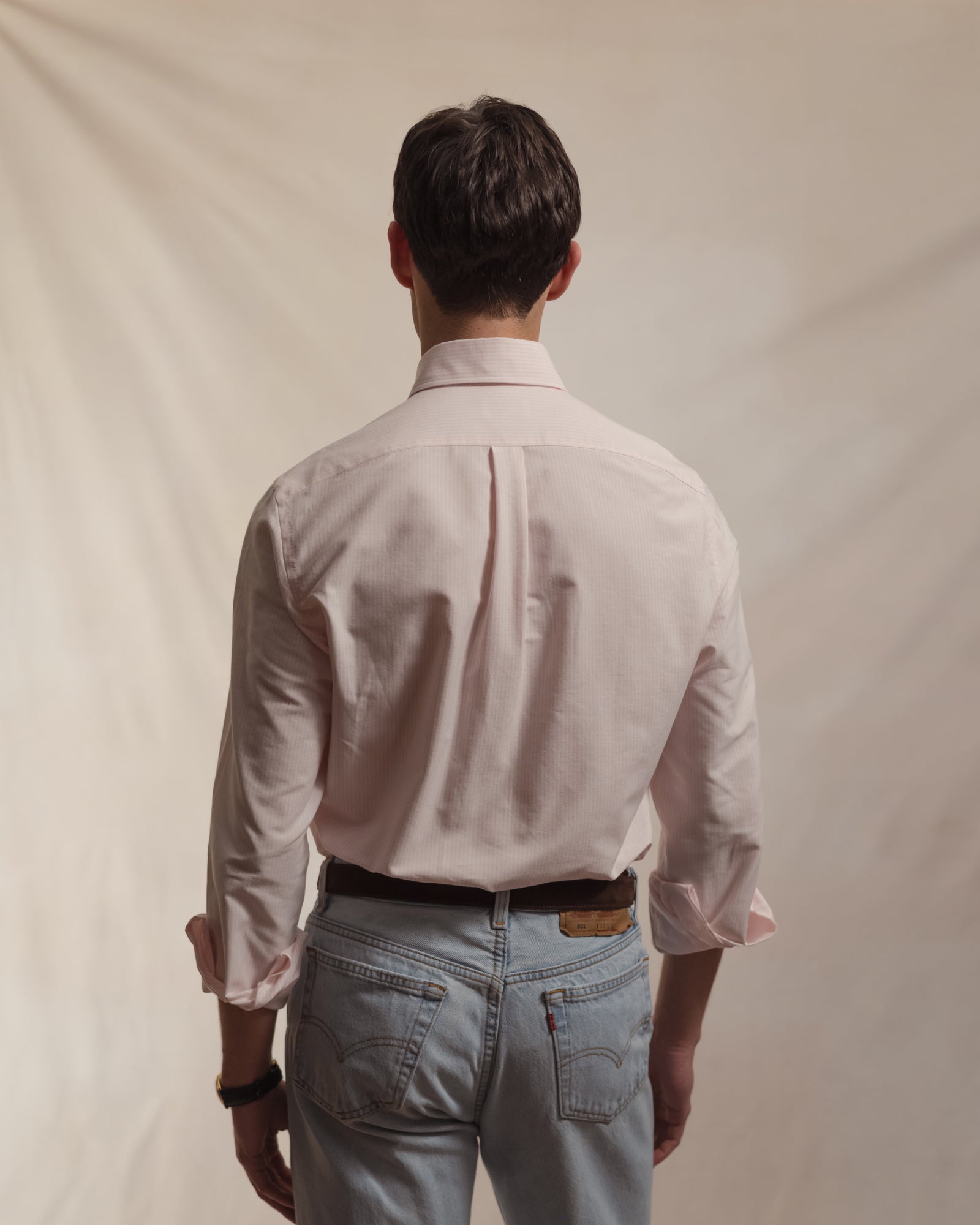 Pink University Stripe Oxford Cloth Button Down Shirt