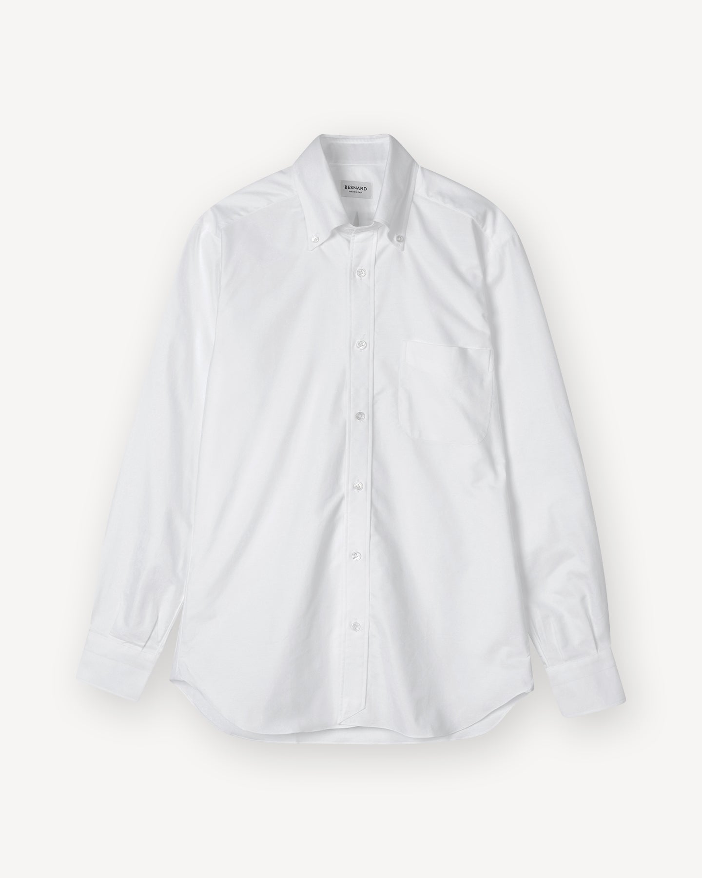 White Oxford Cloth Button Down Shirt