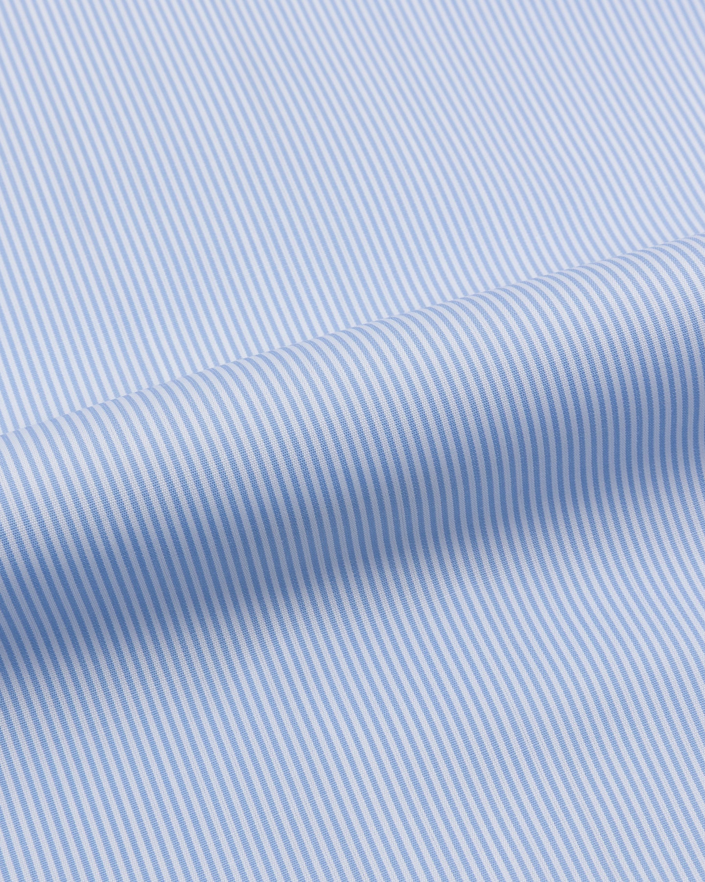 Light Blue Fine Bengal Stripe Poplin Spread Collar Shirt