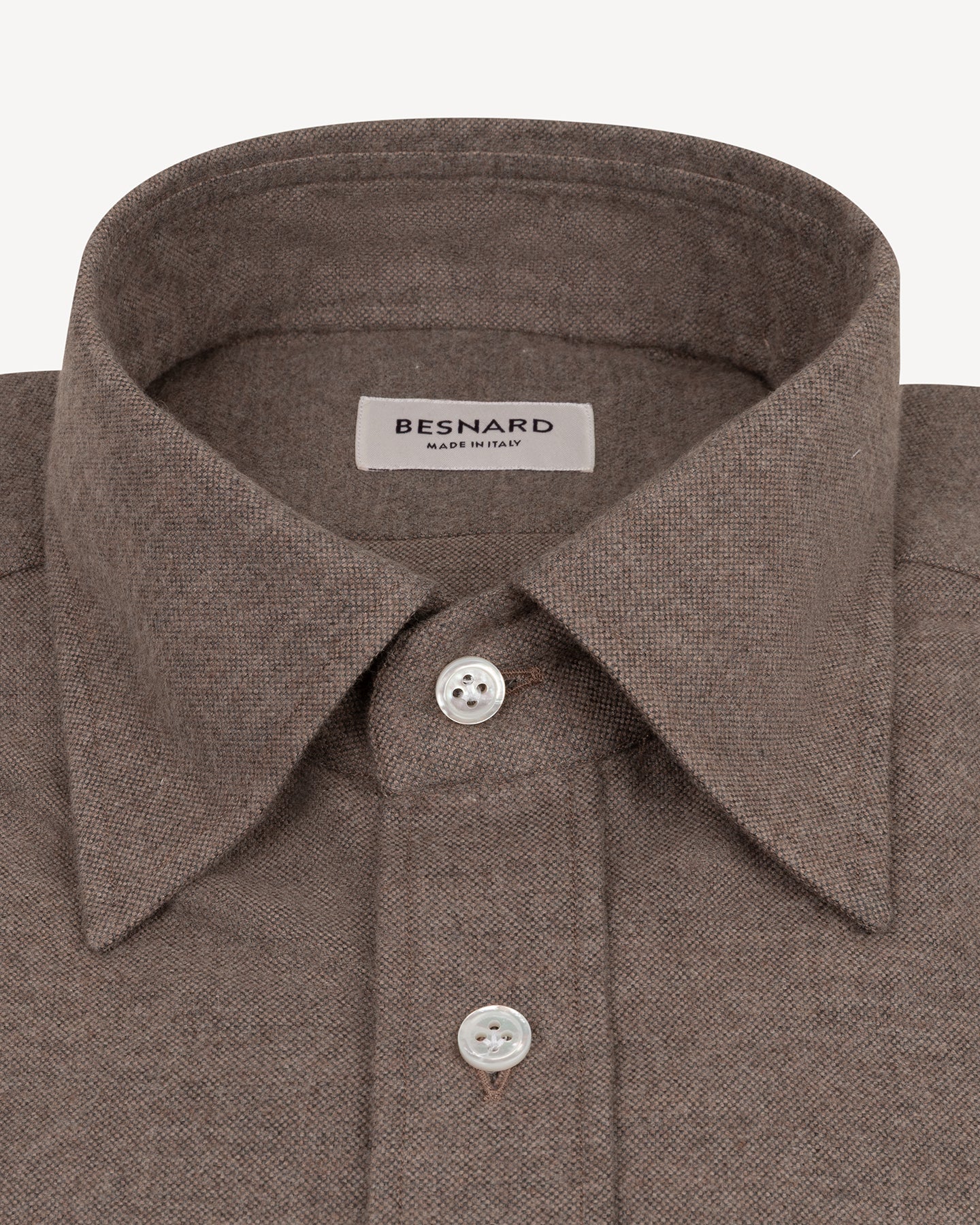 Taupe Brushed Oxford Two Pocket Shirt