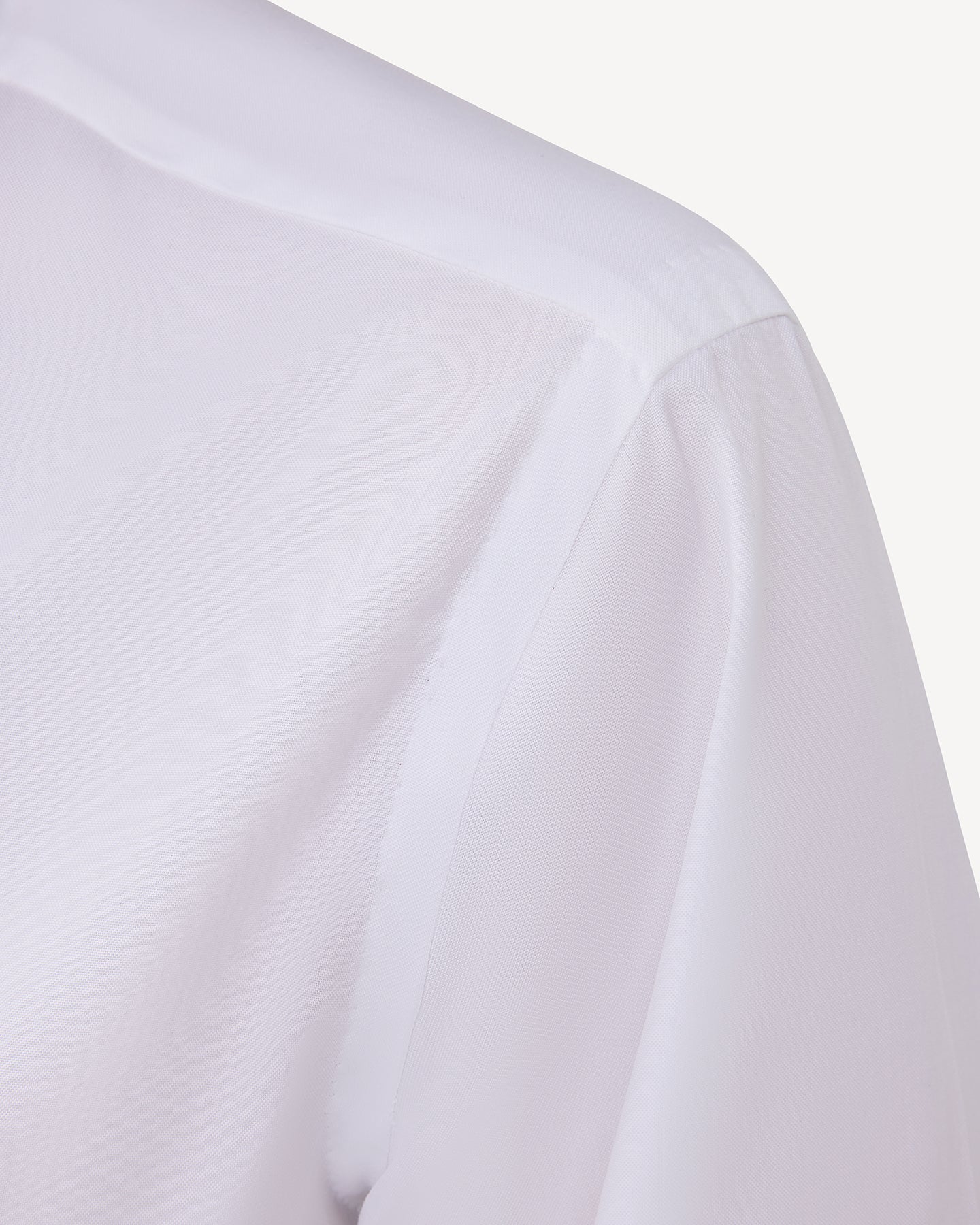 White Pinpoint Spread Collar Shirt