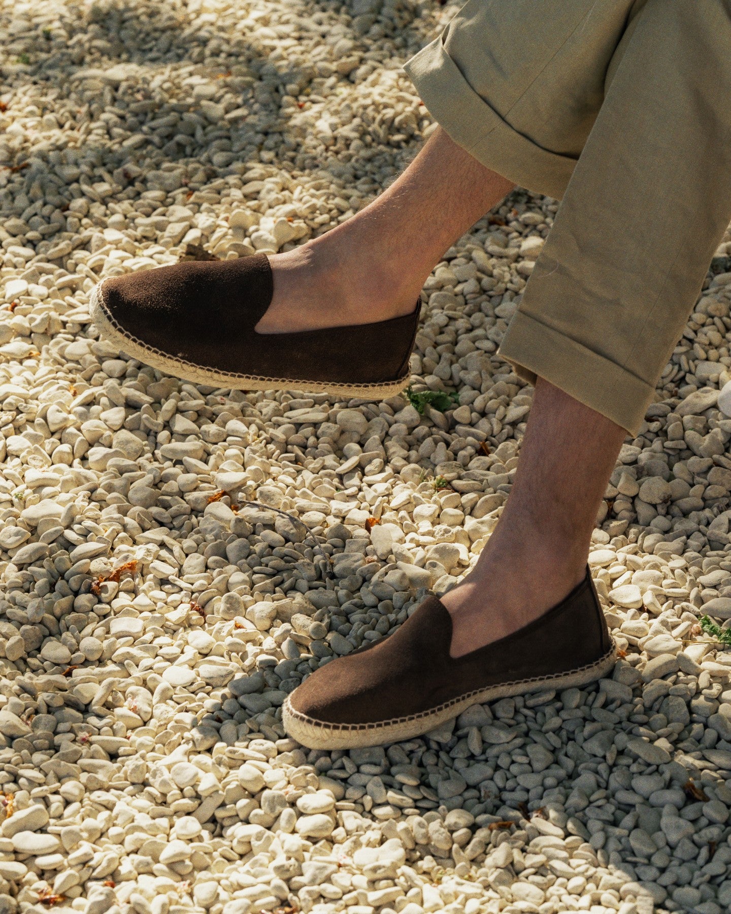 Dark Brown Suede Espadrilles