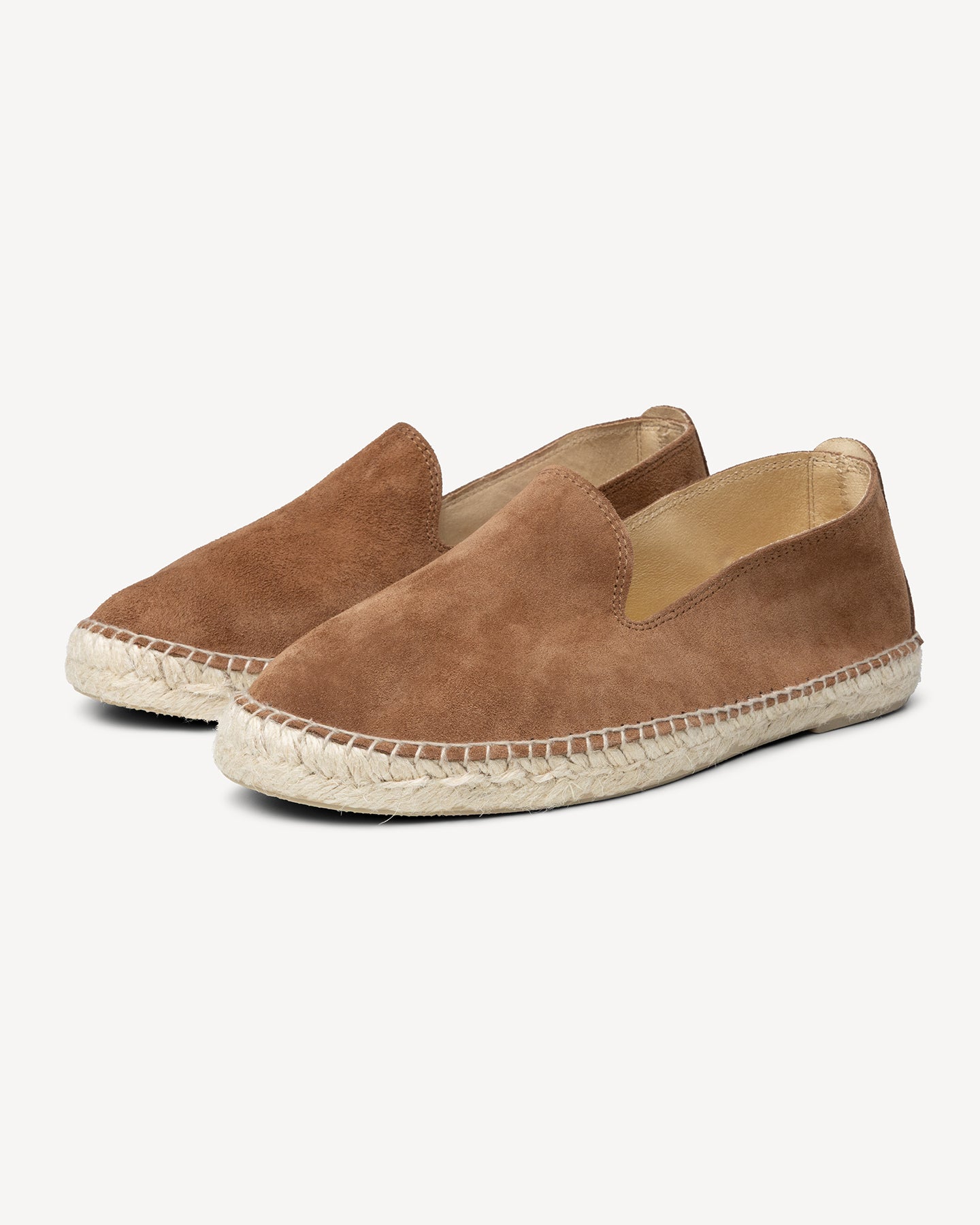 Snuff suede espadrilles lined with leather