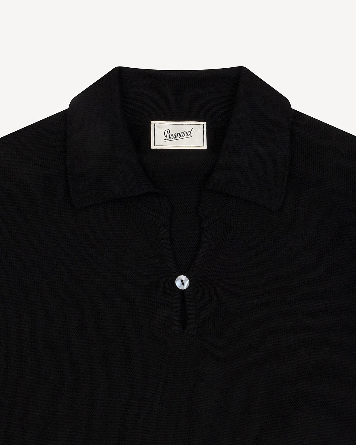 Black Cotton Skipper Polo