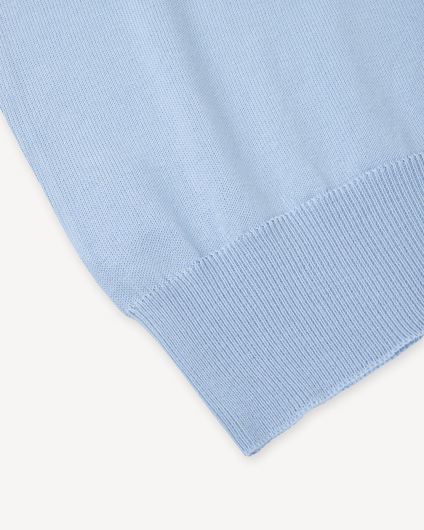Light Blue Skipper polo with ribbed hems