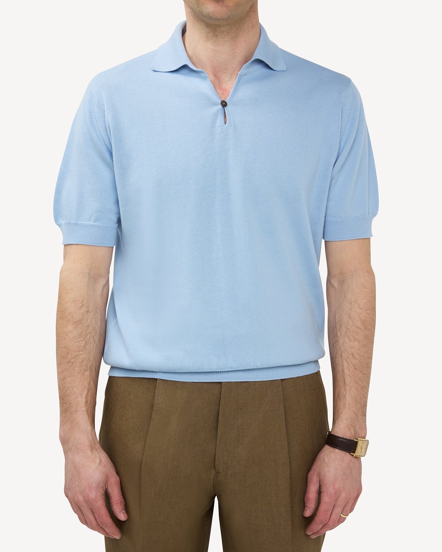 Light Blue Cotton Skipper Polo