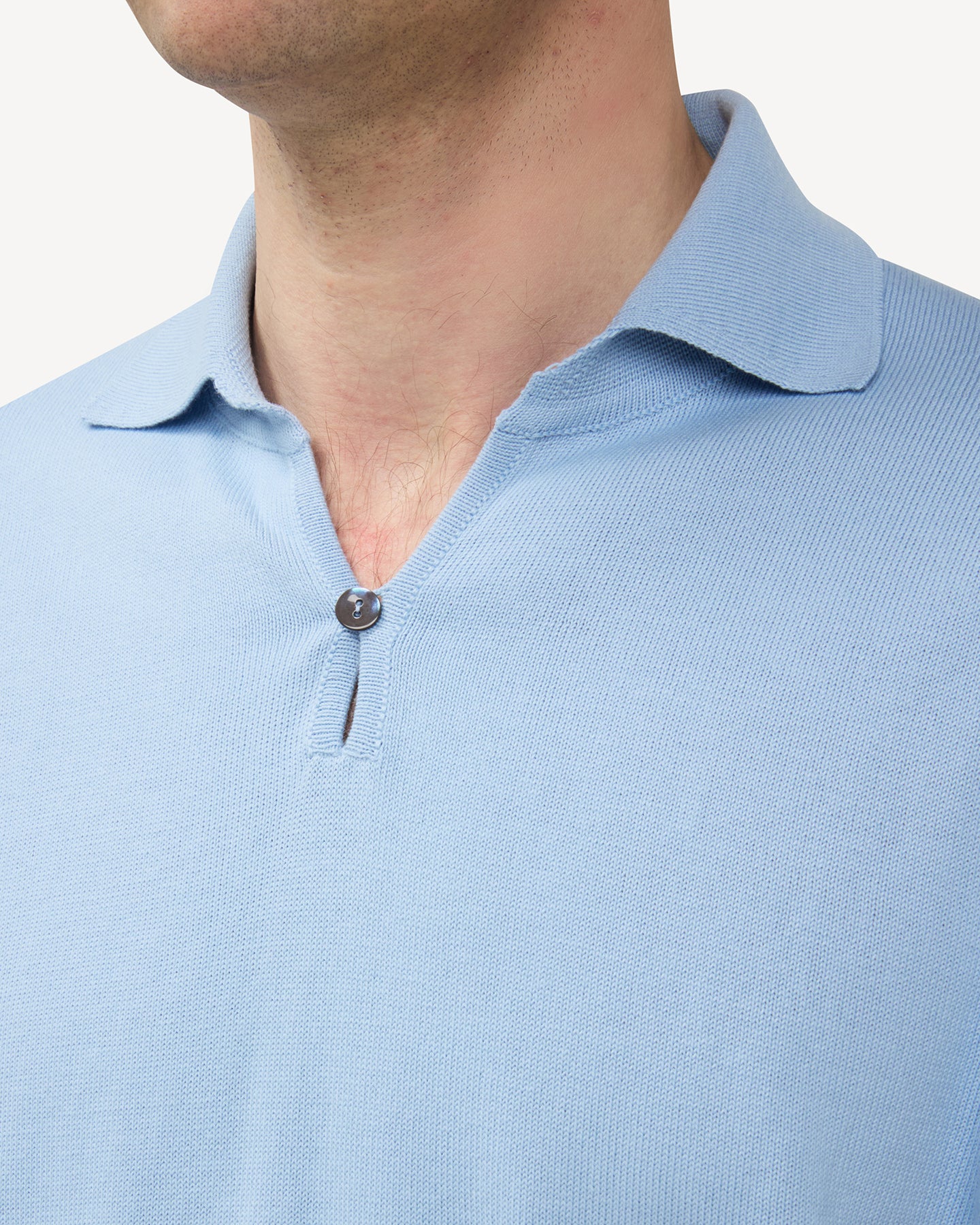 Light Blue Cotton Skipper Polo