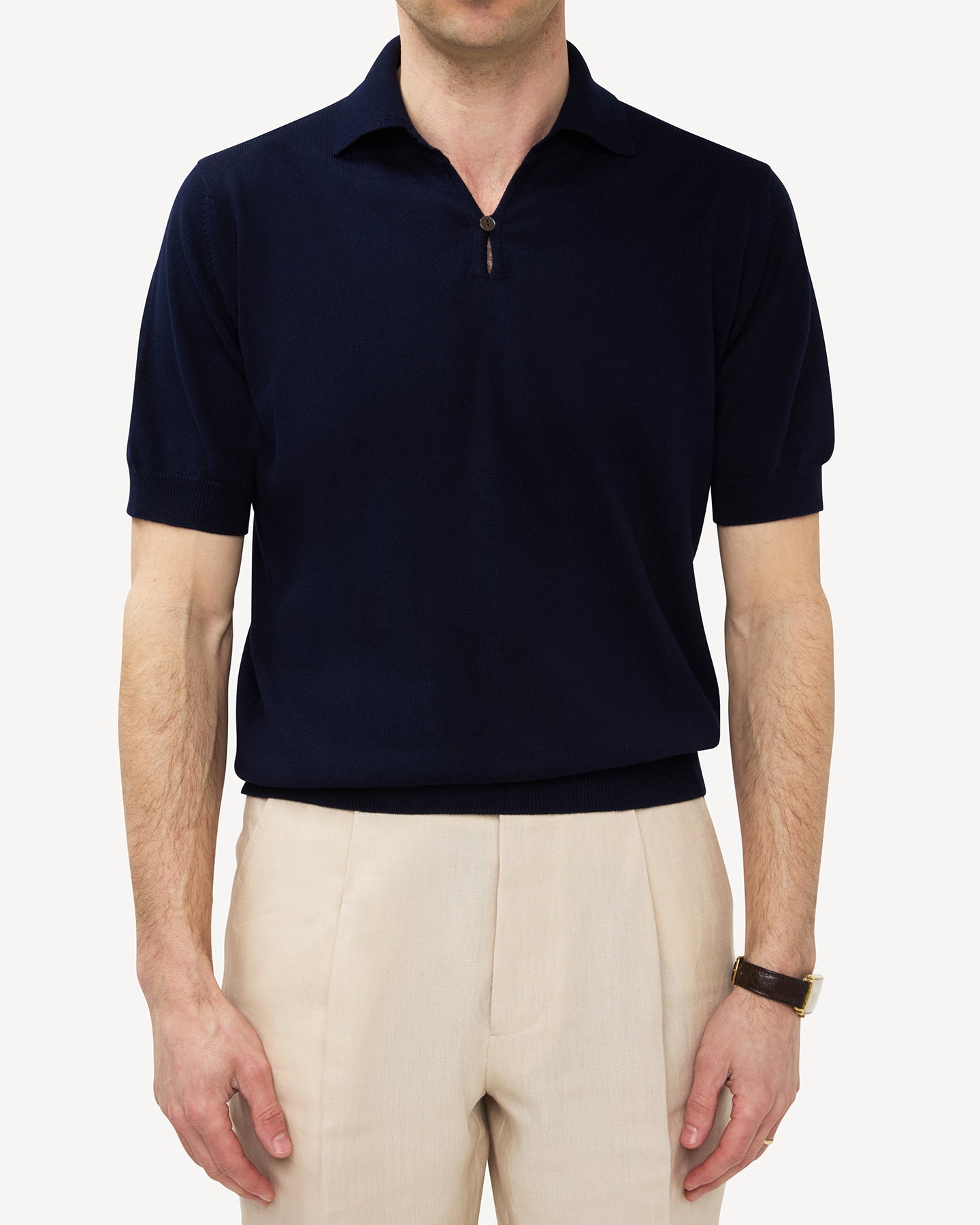 Navy Cotton Skipper Polo