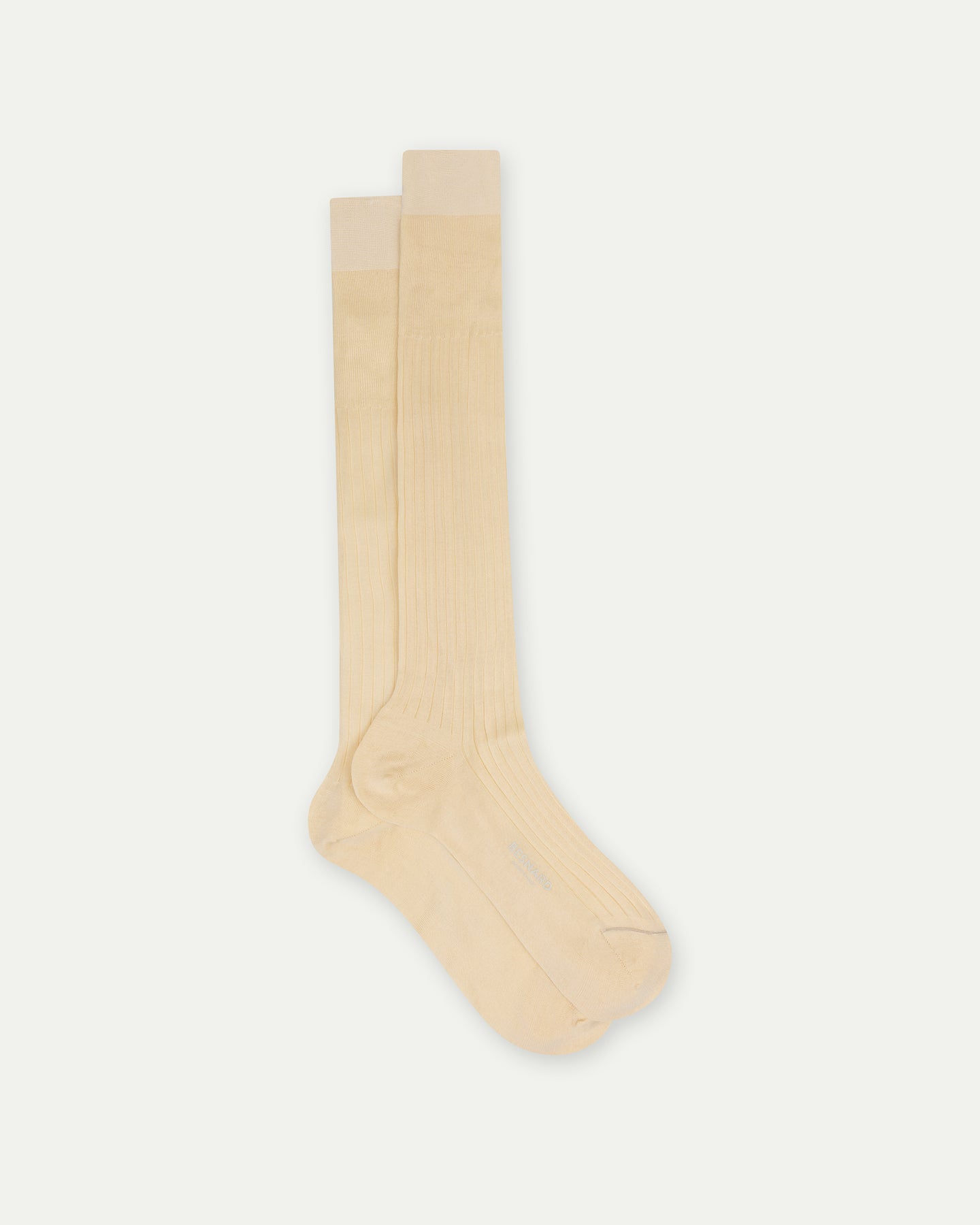 Cream Cotton Knee High Socks