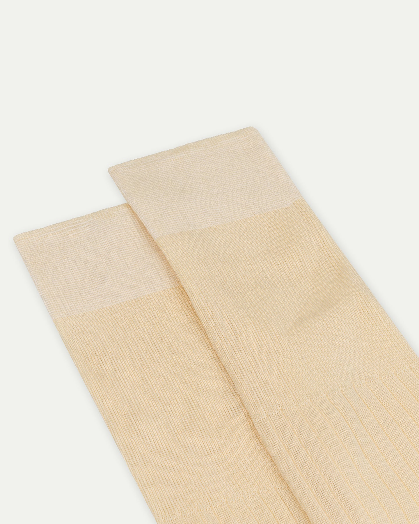 Cream Cotton Knee High Socks